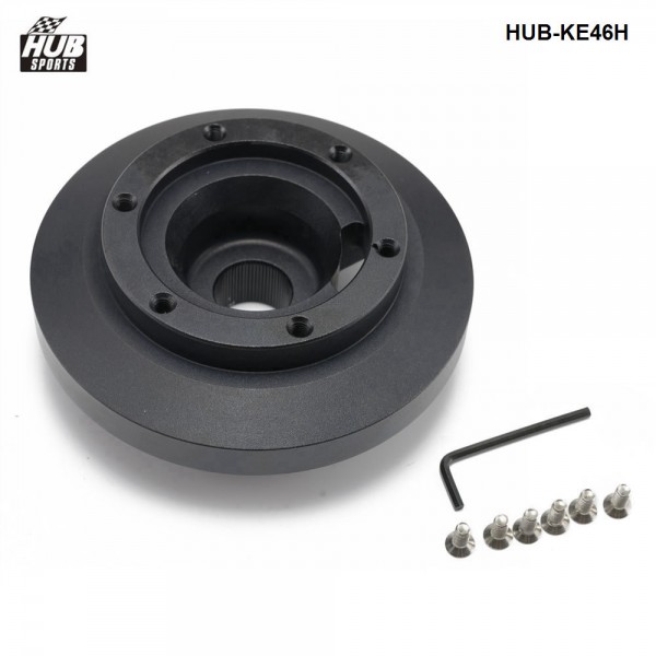 Steering Wheel Short Hub Adapter Boss Kit Aluminum Black For BMW E46 M3